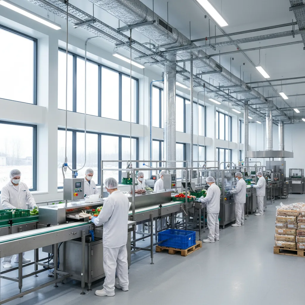 Specialized food processing cleanroom area